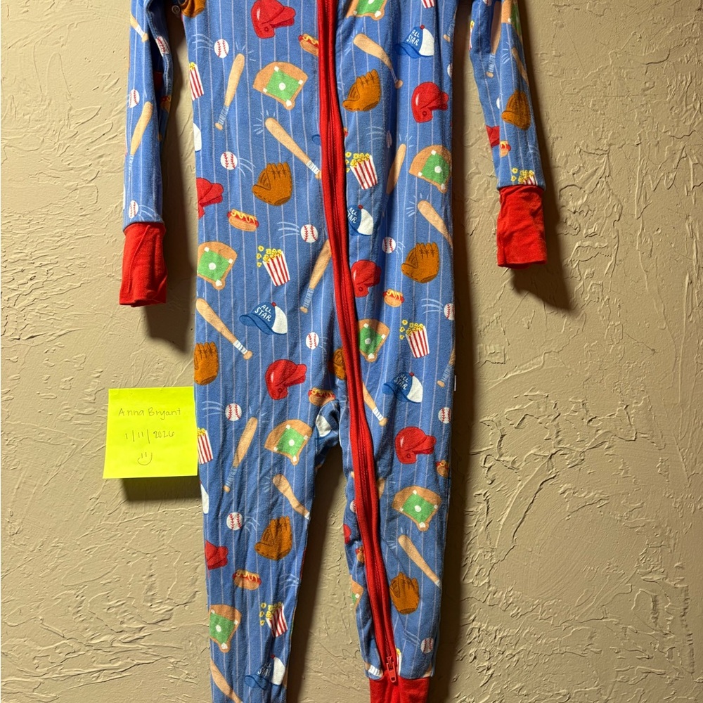 Little Sleepies Blue and Red Baseball Kids Pajama